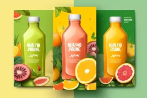 لیبل رنگارنگ آبمیوه